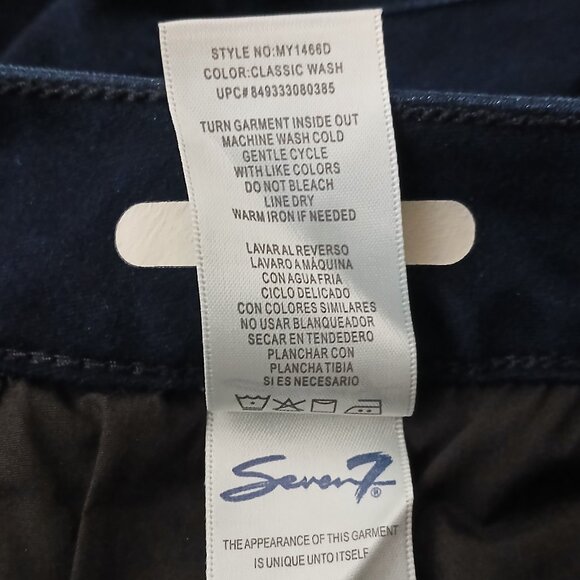 Seven 7 Jeans Size 8 High Rise Skinny Crop Ankle Skin Fit Blue Denim Stretch - Picture 9 of 9